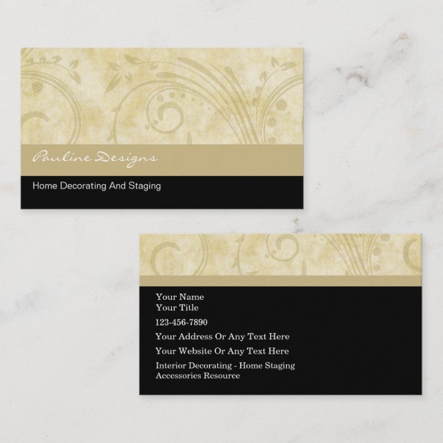 Home Decorator Business Cards (Front/Back)