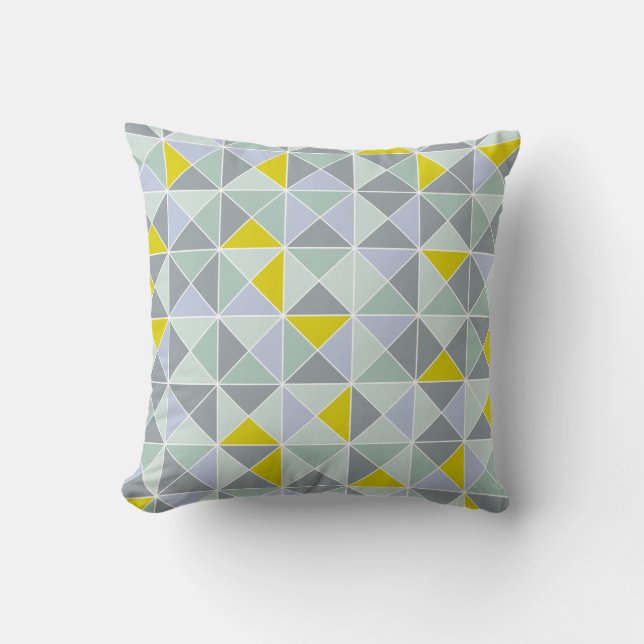 Home design pillow in geometric pattern (Front)