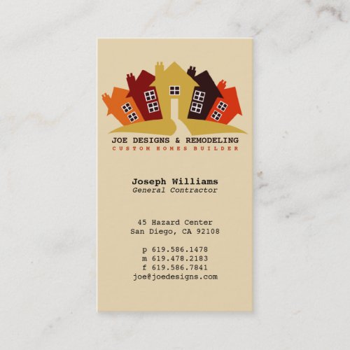 Home Design Remodeling Construction Business Card