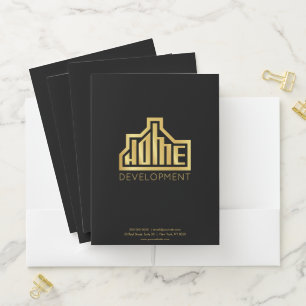 Home Development Logo Real Estate Pocket Folder