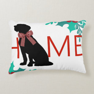 Home Dog Christmas Accent Pillow