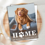 Home Dog Moving We've Moved Announcement Postcard<br><div class="desc">Home ! We've Moved Come Visit Us! Let your best friend announce your move with this cute and funny dog moving announcement card. Personalize the back with names and your new address. This dog moving announcement is a must for all dog moms, dog dads and dog lovers! COPYRIGHT © 2020...</div>