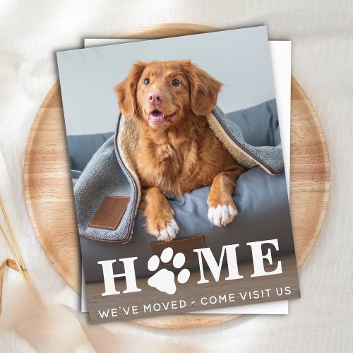 Home Dog Moving Weve Moved Pet Moving Announcement Postcard