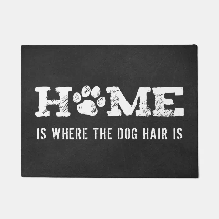 Humorous Welcome Funny Dog Hair Welcome Mat Dog Hair All Over the House? 