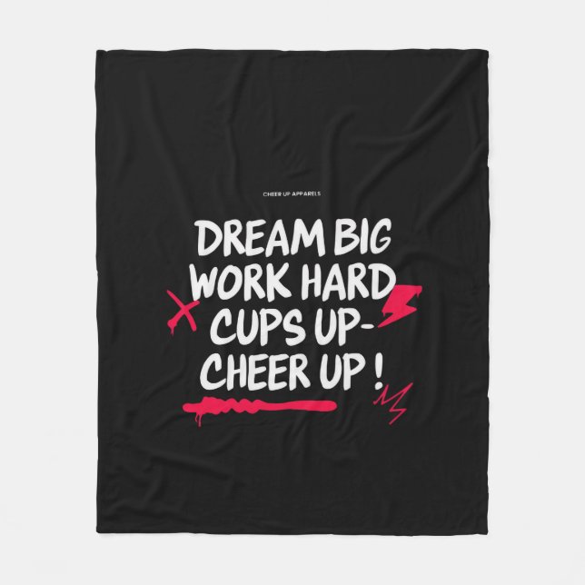 HOME DREAM BIG CHEER UP FLEECE BLANKET  (Front)