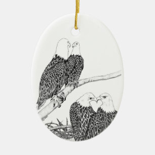 HOME EAGLE NEST LEGACY CONTINUES Ceramic Ornament