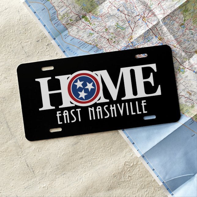 HOME East Nashville License Plate (In Situ)