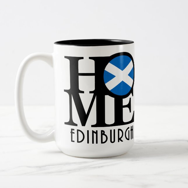 HOME Edinburgh Scotland 15oz Two-Tone Coffee Mug (Left)
