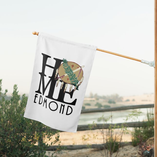 HOME Edmond Oklahoma House Flag (Insitu (Back))