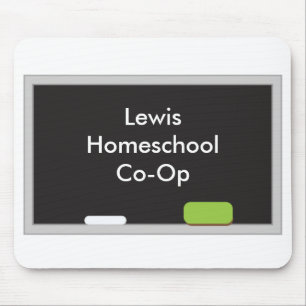 Home Education Co-Op Chalkboard theme Mouse Pad