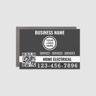 Home electric service QR code Logo custom work T- Car Magnet