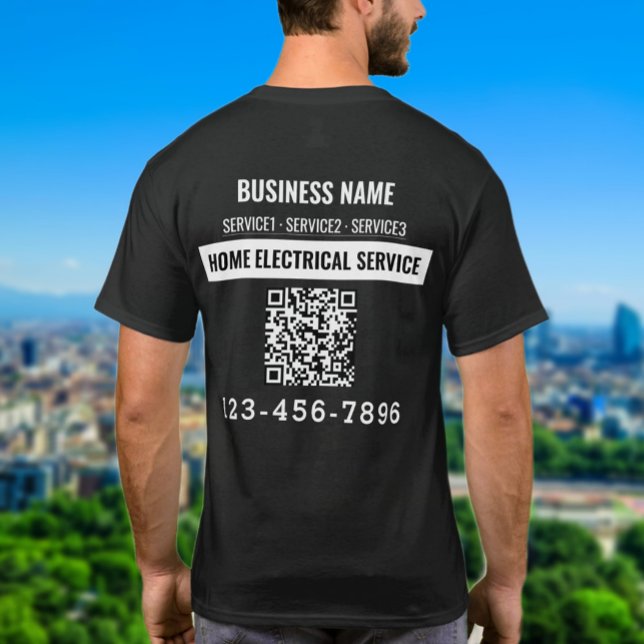 Home electric service QR code Logo custom work T-Shirt (Home electric service QR code Logo custom work T-Shirt)