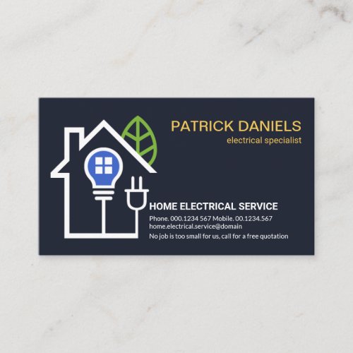 Home Electrical Circuit Wiring Electrician Business Card