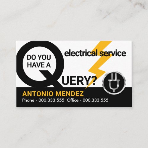 Home Electrical Lightning Repair Business Card