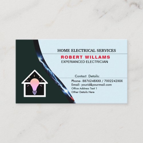 Home Electrical service Experienced Electrician  Business Card