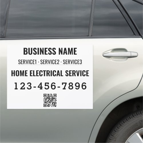 Home electrical Service w QR code Car Magnet
