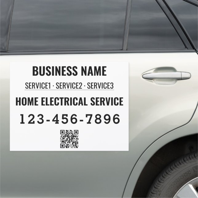 Home electrical Service w/ QR code Car Magnet (In Situ)