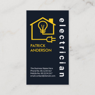 Home Electrical Wiring Circuit Electrician Business Card