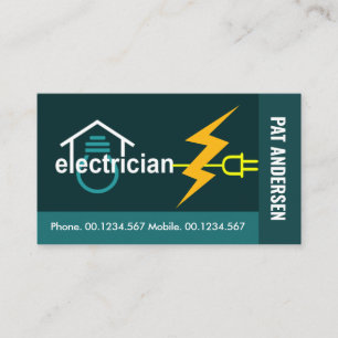 Home Electrician Power Plug Wiring Business Card