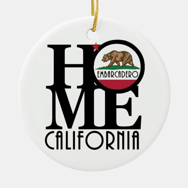 HOME Embarcadero Ceramic Ornament (Front)