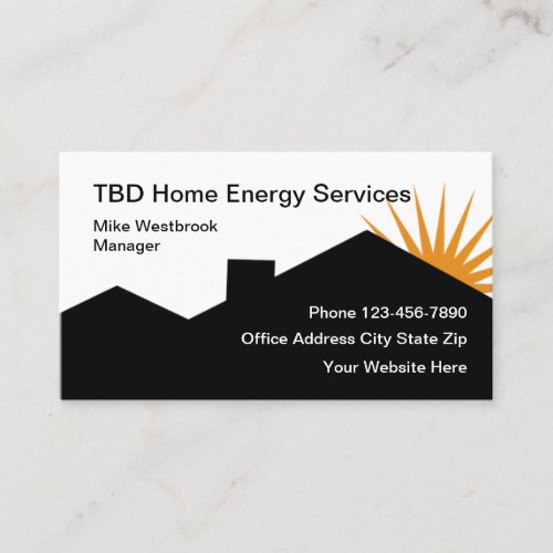 Home Energy Solutions Business Cards