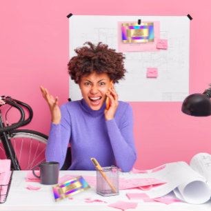 Home Estate Agency QR Code Logo Holograph Business Card