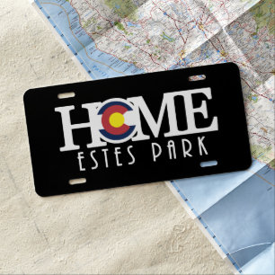 HOME Estes Park Colorado License Plate