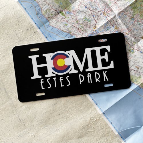 HOME Estes Park Colorado License Plate