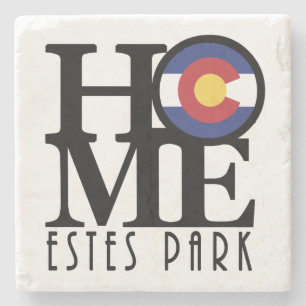 HOME Estes Park Colorado Stone Coaster