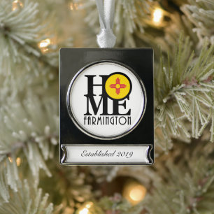 HOME Farmington (customizable!) Silver Plated Banner Ornament