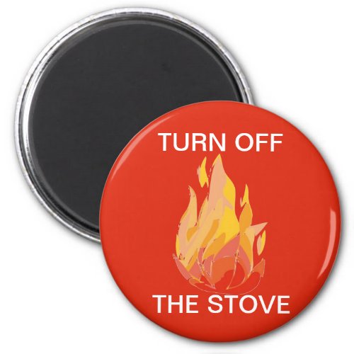 Home Fire Safety Stove Magnet