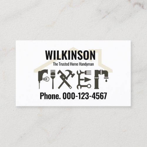Home Fixer Repairs Handyman Tools Business Card
