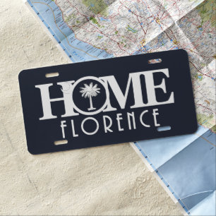 HOME Florence South Carolina License Plate