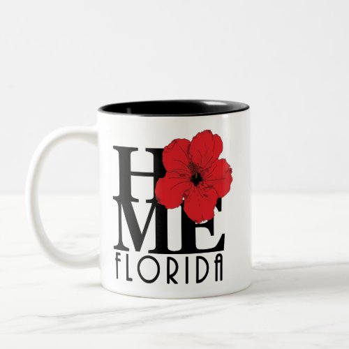 HOME Florida 11oz Red Hibiscus Two_Tone Coffee Mug