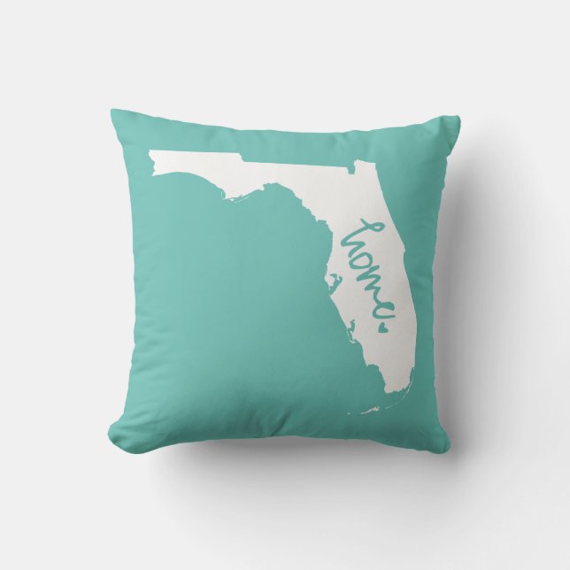 Home Florida Custom Color Throw Pillow (Front)