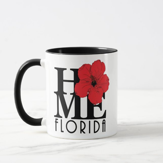 HOME Florida Red Hibiscus 11oz Mug (Left)