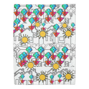 Home Flowers Sunshine Duvet Cover