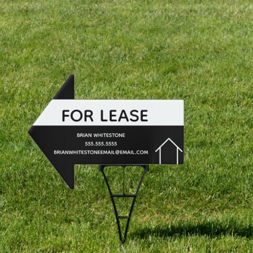 Home For Lease Real Estate House Custom Leasing Sign