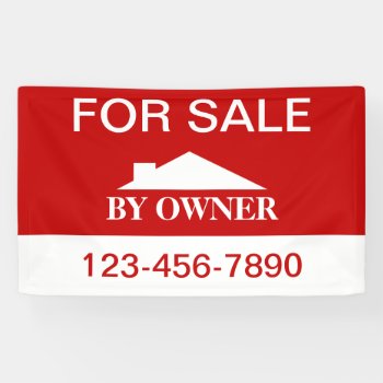 Home For Sale By House Owner Banner by Ricaso_Intros at Zazzle