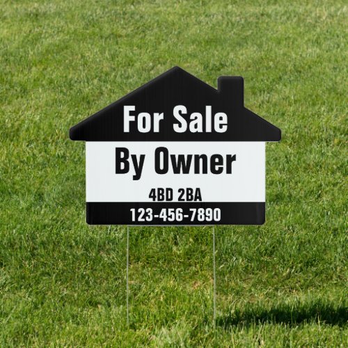 Home For Sale By Owner Phone Number Beds  Baths Sign