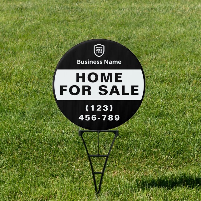 Home For Sale | Real Estate Black White Sign (Insitu)