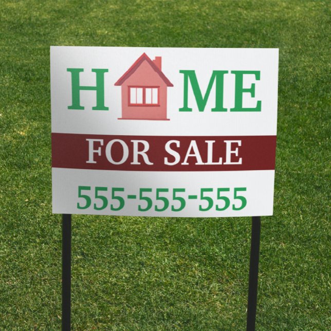 Home For Sale Real Estate Property Selling Sign (Home for Sale Real Estate Sign)