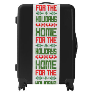 Home For The Christmas Holidays suitcase luggage
