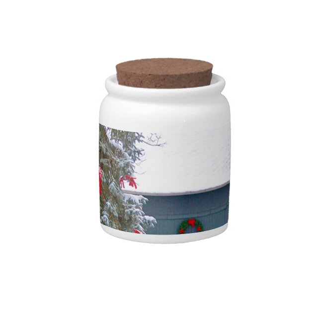 HOME FOR THE HOLIDAYS CANDY JAR (Front)