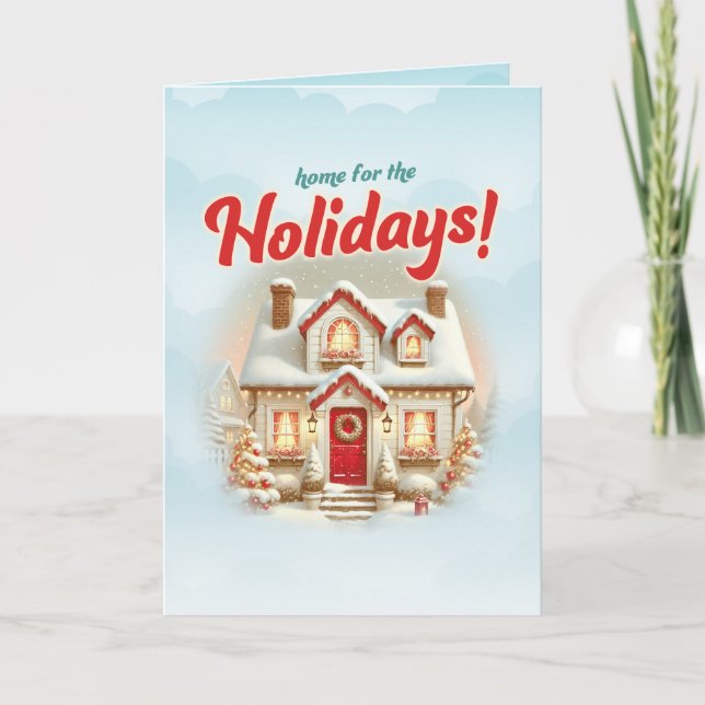 Home for the Holidays Christmas Holiday Card (Front)