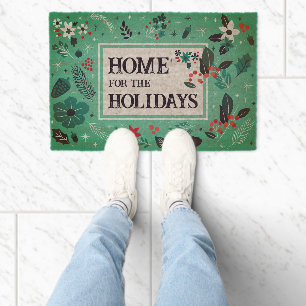 Home for the Holidays Coir Door Mat