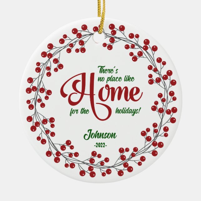Home for the Holidays Company Logo Ceramic Ornament (Front)