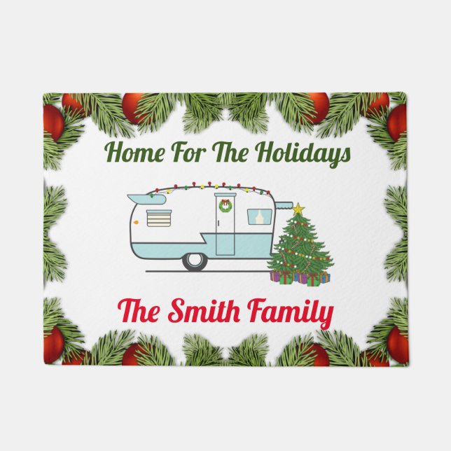 Home For The Holidays Doormat (Front)
