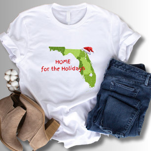 Home For The Holidays Florida Winter Christmas T-Shirt