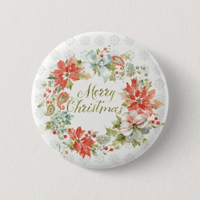 Home for the Holidays Merry Christmas Button (Front)